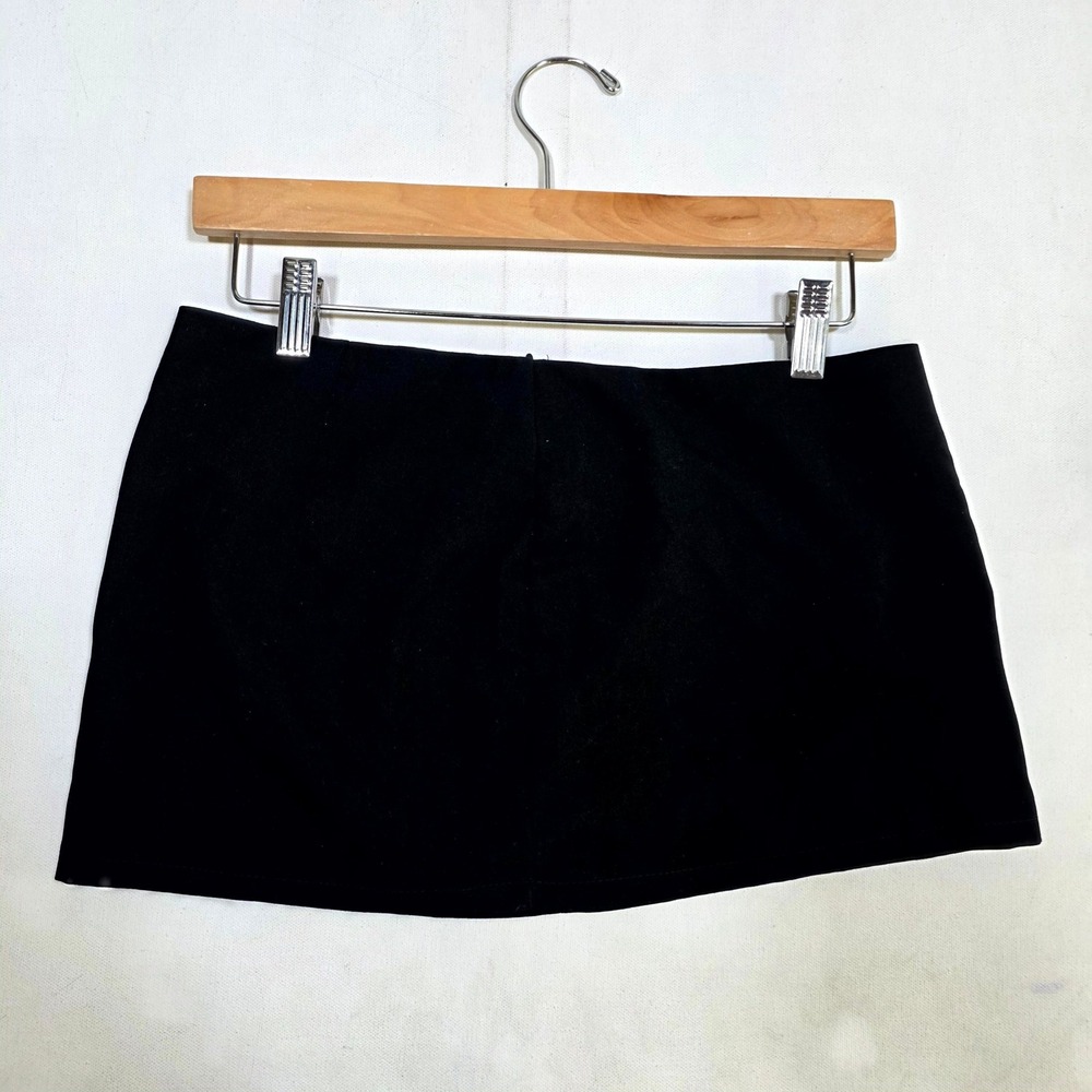 H&M Mini Skort Women Size S Black Stretch Active Casual Minimalist Basic